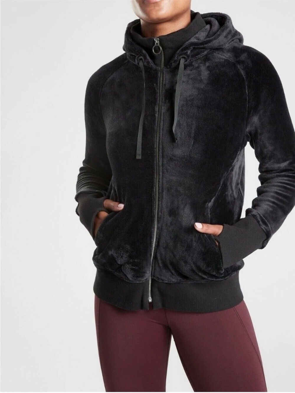 Athleta Triumph hoodie Double Cozy Karma plush full zip